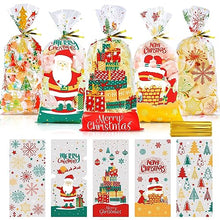 Carica l&#39;immagine nel visualizzatore di Gallery, Sacchetti Trasparenti per Confezioni 100pcs, Buste Biscotti Natale Sacchettini Alimentari Natalizi, Bustine Trasparenti Cellophane Piccole per Regali Caramelle, Sacchetto Natalizio Plastica Cravatte
