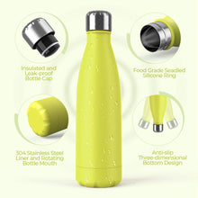 Carica l'immagine nel visualizzatore di Gallery, Festnight Borraccia Termica 500ml, Bottiglia Acciaio Senza BPA, Thermos Mantiene Caldo e Freddo per Palestra,Campeggio,Scuola