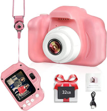 Carica l'immagine nel visualizzatore di Gallery, LANXUN Macchina Fotografica per Bambini, Videocamera Digitale IPS 2.0 Pollici Giocattoli per Regalo di Natale di Compleanno, Fotocamera per Bambini con Scheda SD da 32GB per 3-7 Anni Ragazze Ragazzi Rosa