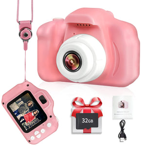 Macchina fotografica per bambini, mini fotocamera digitale ricaricabile per  bambini rosa