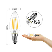 Carica l&#39;immagine nel visualizzatore di Gallery, Lampadine di Filamento a LED E14 - 6,5 W C35 6.5W 2700K-6 Pezzi