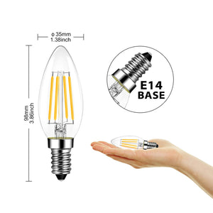 Lampadine di Filamento a LED E14 - 6,5 W C35 6.5W 2700K-6 Pezzi