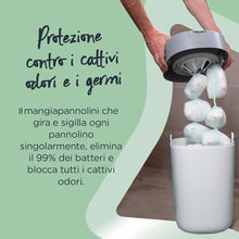 Carica l'immagine nel visualizzatore di Gallery, Tommee Tippee Mangiapannolini Twist And Click, Il Sistema Ecologico, Contiene 1 Ricarica Con Pellicola Greenfilm, Bianco