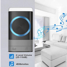 Carica l&#39;immagine nel visualizzatore di Gallery, Dilusi Campanelli Wireless,Campanello 1 Trasmettitore + 1 Ricevitori, Nero - Ilgrandebazar