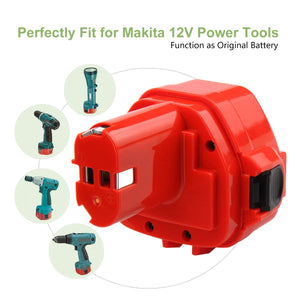 Joiry 12V 3.5Ah Ni-MH Batteria per Makita PA12 Batería 1220 1222 1233... - Ilgrandebazar