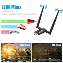 Carica l&#39;immagine nel visualizzatore di Gallery, Flybiz Chiavetta WiFi 1200Mpbs, Adattatore USB 3.0 WiFi, Dual Band... - Ilgrandebazar