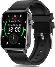 Carica l'immagine nel visualizzatore di Gallery, DigiKuber Smartwatch Orologio Fitness Tracker Uomo Donna, Impermeabile IP68 Cardiofrequenzimetro Notifica Messaggi Pedometro Polso Orologio Sportivo Calorie Activity Tracker per Android iOS (Nero)
