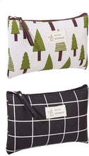 Carica l'immagine nel visualizzatore di Gallery, Borsa Cosmetica in Tela, 2 PCS Borsa Cosmetica, Custodia per Trucco Stampata, Borsa da Toilette da Viaggio, Borsa da Toilette da Viaggio Multifunzionale con Cerniera, per Chiavi Cosmetici