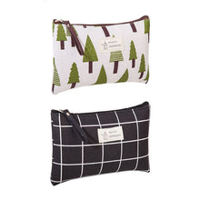 Carica l'immagine nel visualizzatore di Gallery, Borsa Cosmetica in Tela, 2 PCS Borsa Cosmetica, Custodia per Trucco Stampata, Borsa da Toilette da Viaggio, Borsa da Toilette da Viaggio Multifunzionale con Cerniera, per Chiavi Cosmetici