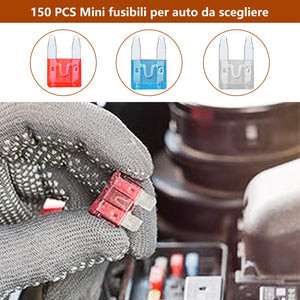 Rovtop 150pcs Mini Fusibili Auto +1Clip (2A 3A 5A 7.5A 10A 15A 20A 25A 30A... - Ilgrandebazar
