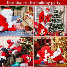 Carica l&#39;immagine nel visualizzatore di Gallery, Costume Completo Babbo Natale, 7 Pezzi Costume Babbo Natale Uomo Resistente e Comodo da Indossare| Vestito Babbo Natale, Costume di Natale, Festa.