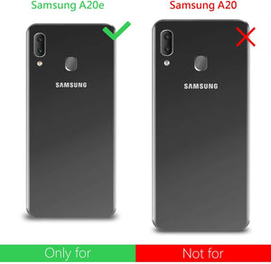 Leathlux Cover Samsung Galaxy A20e Custodia Trasparente + 2 × Pellicola Vetro Temperato Galaxy A20e, Morbido Silicone Custodie Protettivo TPU Gel Sottile Cover per Samsung Galaxy A20e 5.8"