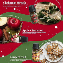 Carica l'immagine nel visualizzatore di Gallery, SALKING Oli Essenziali Natale per Diffusori 6x10ml, Set di Olio Essenziale Puri per Aromaterapia - Ghirlanda di Natale, mela alla cannella, pan di zenzero, bastoncini di zucchero, budino, zabaione