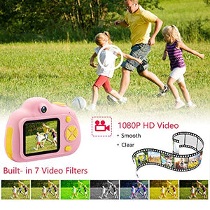 ToyZoom Macchina Fotografica per Bambini, Bambina Fotocamera Digitale Rosa