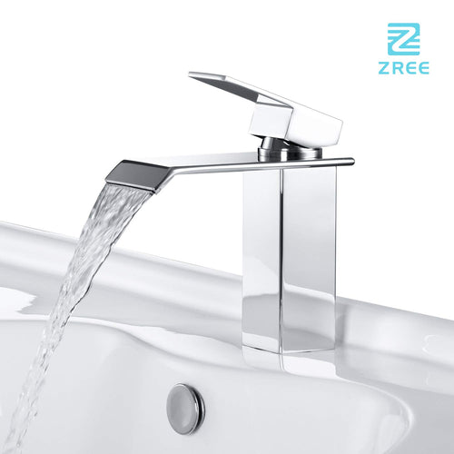 ZREE Rubinetto Bagno lavabo Cascata, Miscelatore Lavabo Normale, Wf01