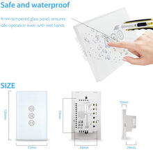 Carica l&#39;immagine nel visualizzatore di Gallery, LoraTap Interruttore WiFi per Tenda, Interruttore Tattile Controllo APP o Vocale di Alexa Echo e Google Home, Interruttore Timer Telecomando per 600W CA Persiane Avvolgibili e Tapparelle Motore