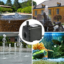 Carica l'immagine nel visualizzatore di Gallery, Decdeal 600L/H 8W Pompa ad Acqua Sommergibile per Acquario Fontane da Tavolo...