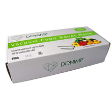 Carica l&#39;immagine nel visualizzatore di Gallery, Donimp - 2 Rotoli Sacchetti Sottovuoto Alimenti Goffrati - Alta Qualità -...