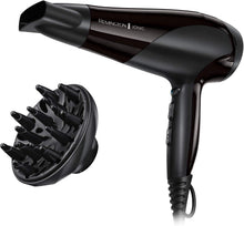 Carica l'immagine nel visualizzatore di Gallery, Remington Asciugacapelli Ionic Dry D3198, 2200W, Emissione di Ioni Uniforme sui Capelli, Include 2 Accessori, 3 Temperature e 2 Velocità, Colpo d'aria fredda Nero
