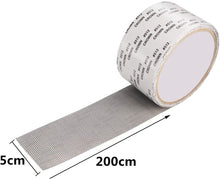 Carica l'immagine nel visualizzatore di Gallery, 2 PCS Nastro per Riparare Zanzariere Nastro Adesivo in Fibra di Vetro per Finestre Insetto, 5cm x 200cm (Grigio)