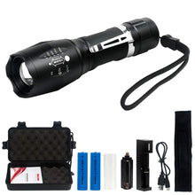 Carica l&#39;immagine nel visualizzatore di Gallery, Tattico torcia CREE LED 2000LUMEN super luminoso regolabile Led Flashlight - Ilgrandebazar