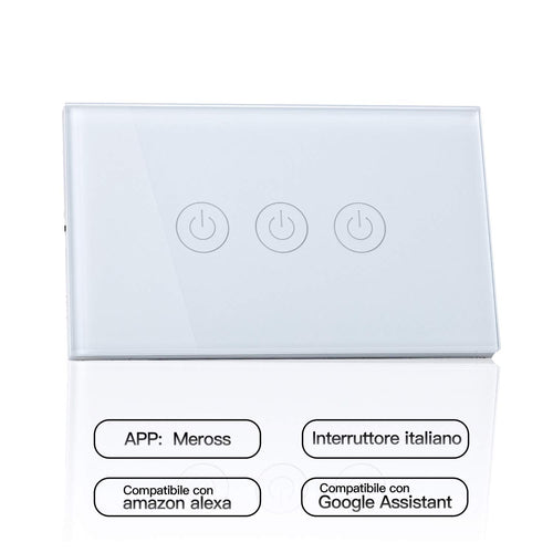 meross Wifi Smart Interruttore Parete Italiana Intelligente, Mss530l - Ilgrandebazar