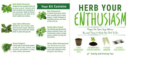 Sow Lush Herb Your Enthusiasm, Kit Regalo con Semi, 6 deliziose varietà di... - Ilgrandebazar