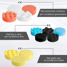 Carica l&#39;immagine nel visualizzatore di Gallery, Faburo Tamponi per lucidatura kit lucidatura auto con adattatore per trapano M10, set di 31 pezzi lucidatura pad spugna, lucidatura lana tampone per lucidatrice e ceretta（31pz）