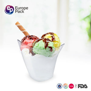 Coppette da dessert usa e getta 113 ml, dall'elegante forma squadrata;... - Ilgrandebazar