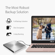 Carica l&#39;immagine nel visualizzatore di Gallery, Asus Masterizzatore Esterno ZenDrive U9M TYPE C, Ultra Slim 8x, Argento - Ilgrandebazar