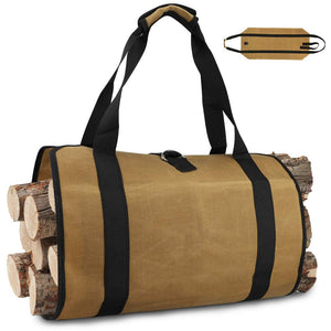 Tela Borsa per Tronchi Camino, di Stoccaggio in Legno Tote Grande Cachi - Ilgrandebazar