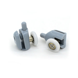 Ruote per porta della doccia, set di 8 guide anta doccia 23 mm, grey