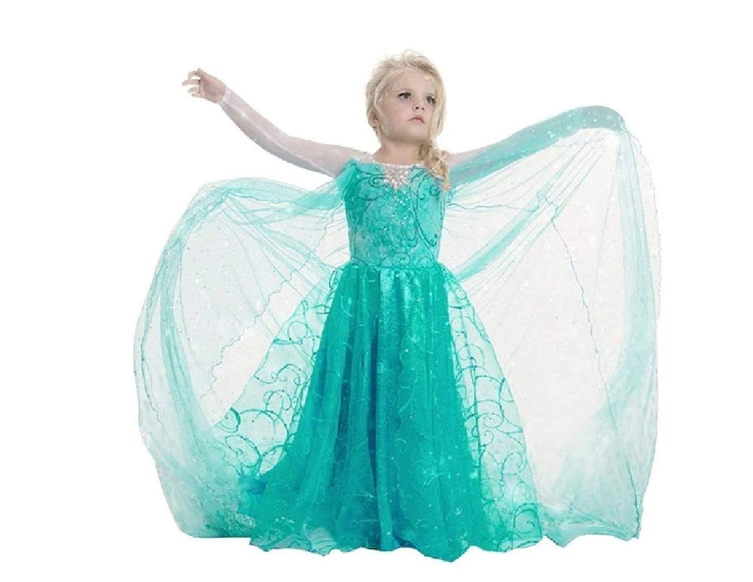 Costume Elsa Bambina Carnevale 11-12 Anni Nuovo Taglia XL - anni, Verde - Ilgrandebazar