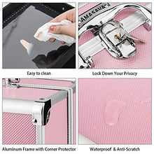 Carica l'immagine nel visualizzatore di Gallery, AMASAVA Beauty Case da Viaggio,Custodia per trucco portatile, valigia Rosa
