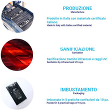 Carica l'immagine nel visualizzatore di Gallery, Mascherina chirurgica certificata CE tipo II R nera, dispositivo medico prodotto in Italia, Medical Industry Solution, Made in Italy.