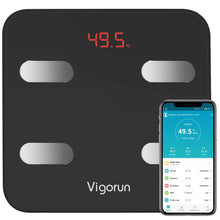 Carica l&#39;immagine nel visualizzatore di Gallery, Bilancia Pesa Persona Digitale Vigorun Pesapersone Nero - Ilgrandebazar