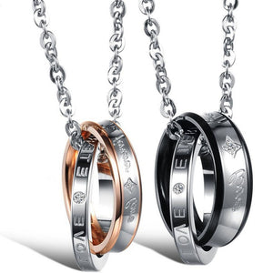 Flongo coppia collana Buon Natale San Valentino Regalo per donna uomo Coppia - Ilgrandebazar