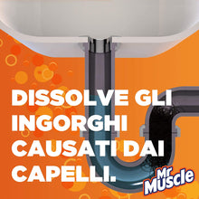 Carica l&#39;immagine nel visualizzatore di Gallery, Mr Muscle Rapido, Stura lavandini e Scarichi, Monodose, Disgorgante Tubi, 500 ml 0.5 L