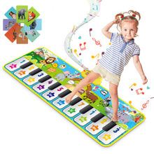 Carica l'immagine nel visualizzatore di Gallery, RenFox Tappetino per Pianoforte, Tappeto Musicale da Ballo Animali con 10 Tasti e 42 Suoni per Bambine di 1 2 3 Anni, Giocattoli Educativi Regali per Compleanni, Natale giocattoli per bambini