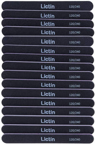 Lictin 16 × Lime Per Unghie Professionali Lavaggio Bilaterale Lavabile (120/240 Grit)