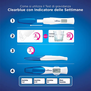 Clearblue Test di Gravidanza Digitale con Indicatore delle Settimane - Pacco con 2 test