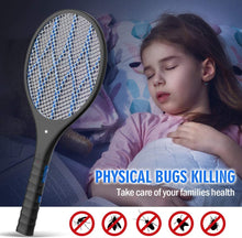 Carica l&#39;immagine nel visualizzatore di Gallery, Nobebird Racchetta Zanzare Elettrico Swatter Insetti Elettrico Repellente Mosquito Killer con Torcia Rimovibile USB Ricaricabile