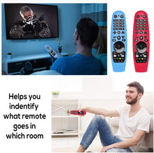 Carica l'immagine nel visualizzatore di Gallery, NANTING 2PCS aggiornata Custodia per telecomando per LG Smart TV per LG AN-MR600 / LG AN-MR650 / AN-MR18BA / AN-MR19BA, custodia in silicone antigoccia/antiscivolo/graffio/polvere/acqua(Blu + rosso) Blu+Rosso