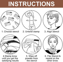 Carica l&#39;immagine nel visualizzatore di Gallery, Definitore per Sopracciglia, Timbro per Sopracciglia, Kit per Modellare Definitore per Sopracciglia per Contorno Sopracciglia, Stencil per Sopracciglia E Trucco per Sopracciglia (Marrone Scuro) Dark Brown