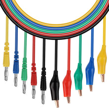 Carica l'immagine nel visualizzatore di Gallery, Kit sonda posteriore Set di puntali posteriori per autoveicoli 15Pcs Perni sonda posteriori 30V 5Pcs Cavi di prova con clip a coccodrillo da 4 mm per test di riparazione auto