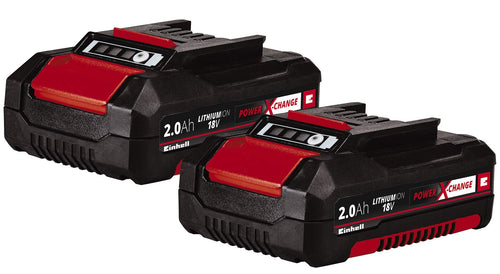 Einhell 4511488 PXC-Twinpack 2,0 Ah Batteria, Rosso, Nero Rot, Schwarz - Ilgrandebazar