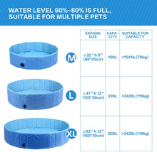 Carica l'immagine nel visualizzatore di Gallery, Pecute Vasca per Cani Piccoli, Medi E Grande, Vasca per Bambini,Vasca da Bagno per Cani, Vasca per Cani di PVC Pieghevole Antiscivolo Resistente all'Usura(L:120x30cm)