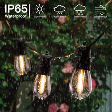 Carica l'immagine nel visualizzatore di Gallery, 4 Pezzi S14 Lampadine di Ricambio Lampada ad Incandescenza E27 1W Catena Luminosa Esterna IP65 Bianco Caldo per Interni ed Esterni