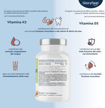 Carica l&#39;immagine nel visualizzatore di Gallery, Vitamina D3 K2 200 Compresse (7 Mesi), Vitamin D3 2000 UI + 100 µg Vitamina K, Supporta Ossa, Denti, Muscoli, Articolazioni &amp; Sistema Immunitario, Vit D3 e Vitamina K2 Menachinone MK7 99%, Vit D3