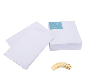 EXERZ Set da 5 tele per pittura/ Tele d'artista 40x30cm - 5 pezzi, Bianco - Ilgrandebazar